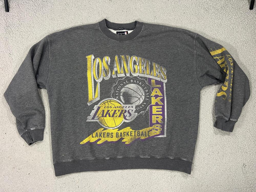 Los Angeles Lakers Sweatshirt Mens XL Gray NBA Basketball Abercrombie & Fitch